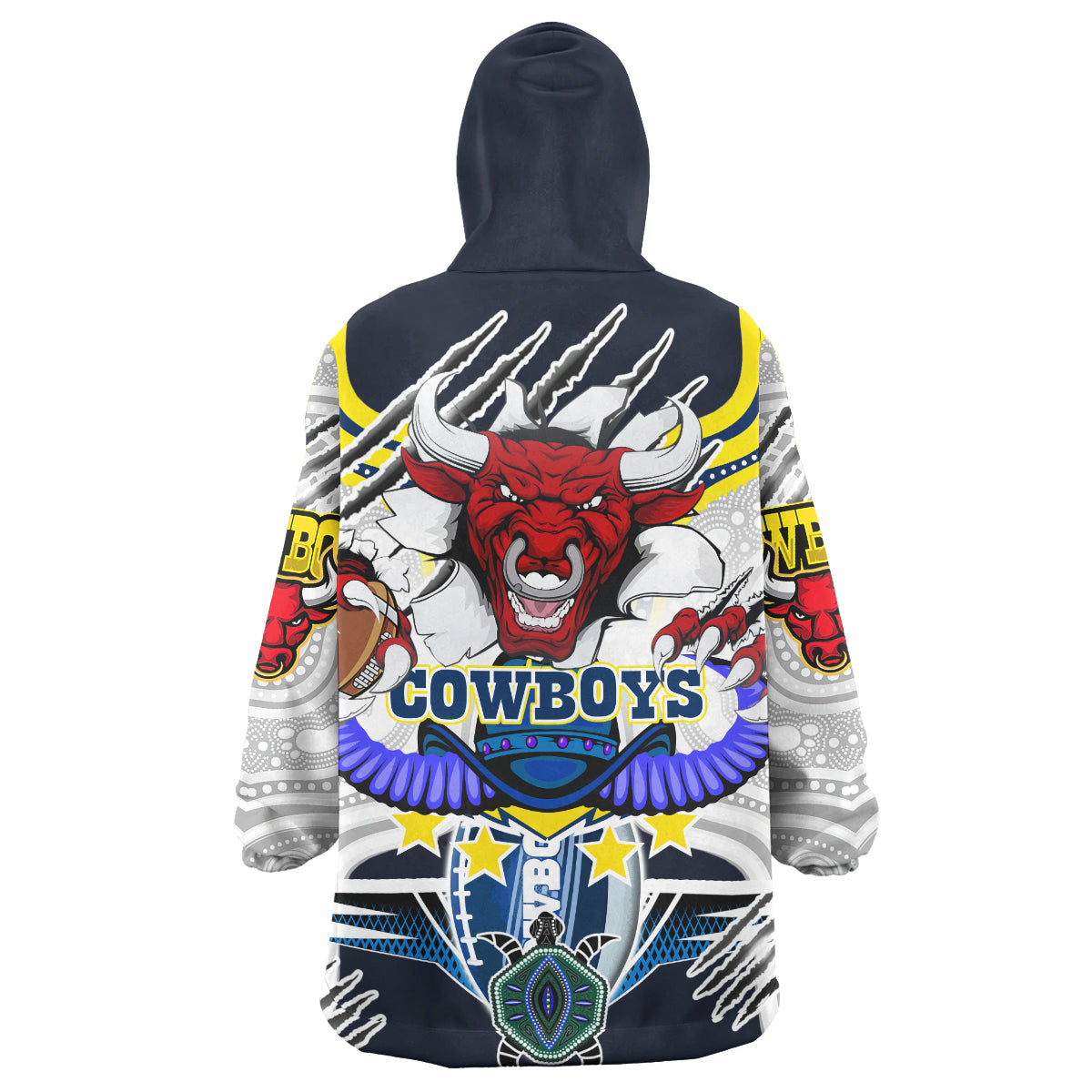 cowboys-aboriginal-rugby-snug-hoodie-indigenous-north-queensland-super-cows-with-sea-turtle-scratch-style-oodie-blanket
