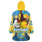 titans-rugby-snug-hoodie-custom-gold-coast-titans-mascot-with-aboriginal-art-personalised-player-and-number-oodie-blanket