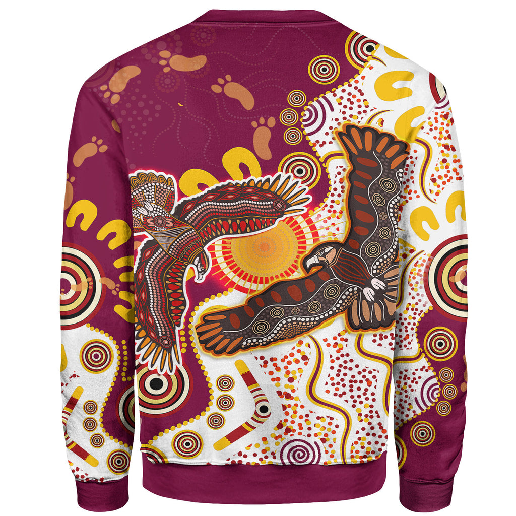 sea-eagles-aboriginal-rugby-sweatshirt-custom-double-sea-eagles-with-tribal-sun-and-footprints-sweatshirt
