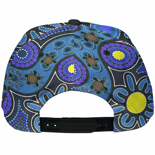 cowboys-rugby-custom-aboriginal-cap-indigenous-queensland-super-cows-with-sea-turtle-scratch-style