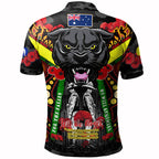 panthers-rugby-anzac-day-watercolour-polo-shirt-custom-remembrance-chocolate-soldiers-with-poppy-flower
