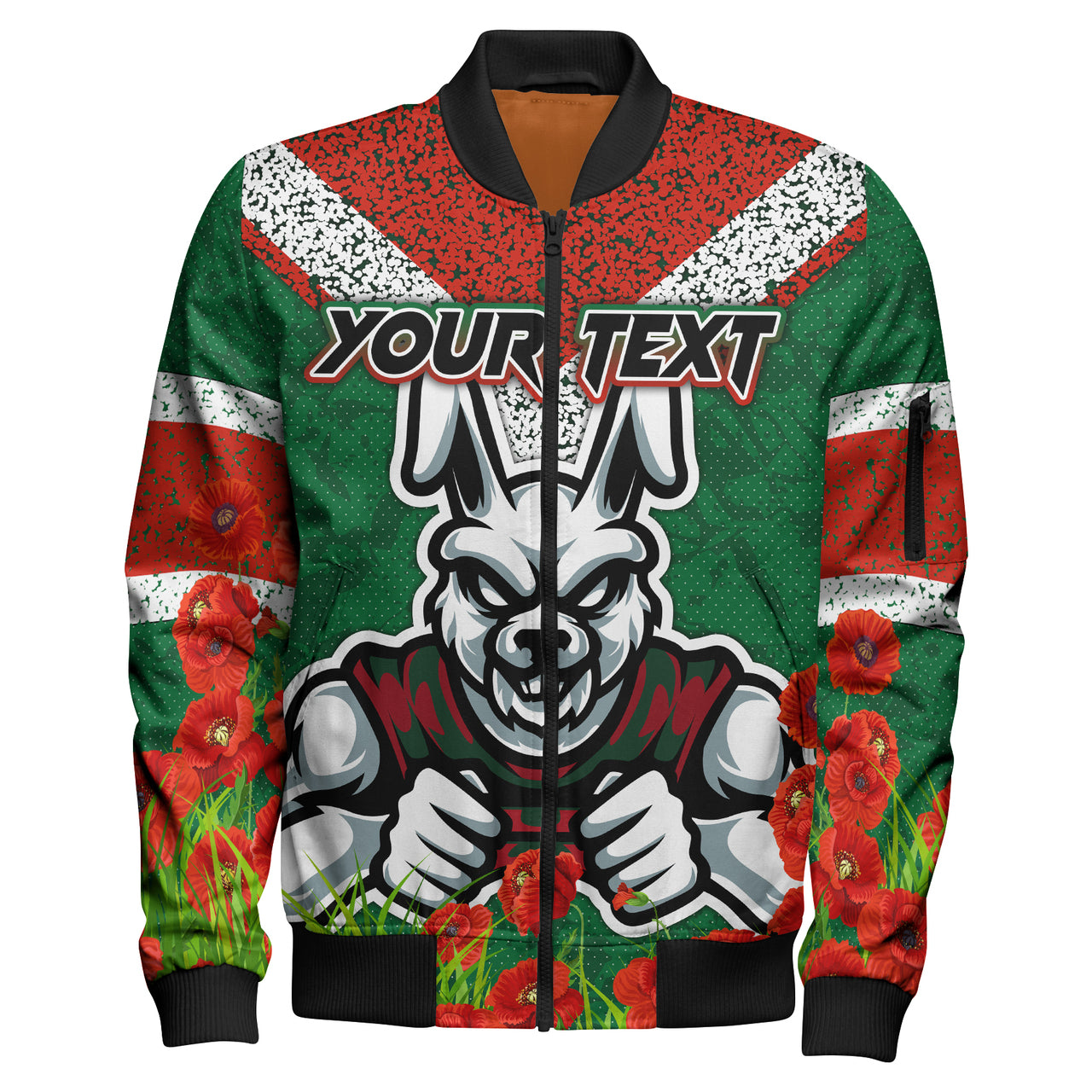 rabbitohs-rugby-bomber-jacket-custom-souths-with-anzac-poppy-bomber-jacket