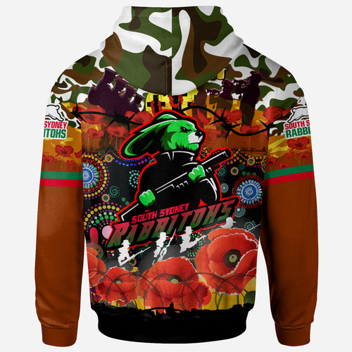 rabbitohs-rugby-custom-camouflage-anzac-poppy-hoodie-souths-anzac-lest-we-forget-spirit
