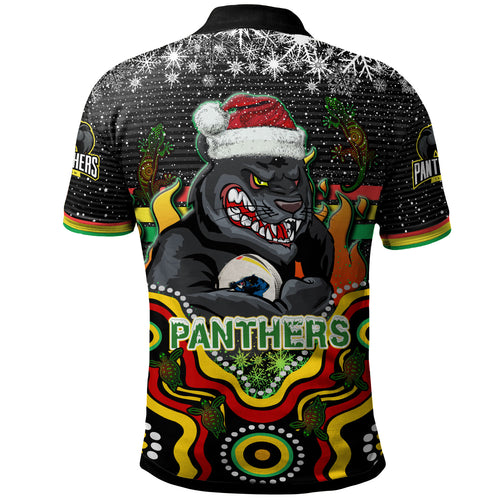 panthers-rugby-christmas-polo-shirt-custom-christmas-indigenous-penrith-panthers-personalised-name-and-number-polo-shirt
