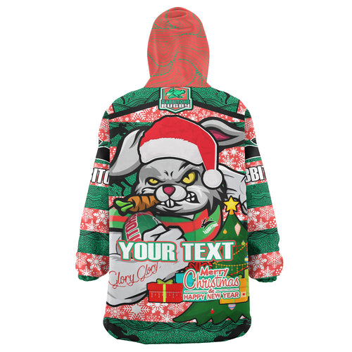 rabbitohs-christmas-rugby-snug-hoodie-merry-christmas-super-rabbitohs-with-rugby-ball-and-aboriginal-patterns-custom-wearable-blanket-hoodie