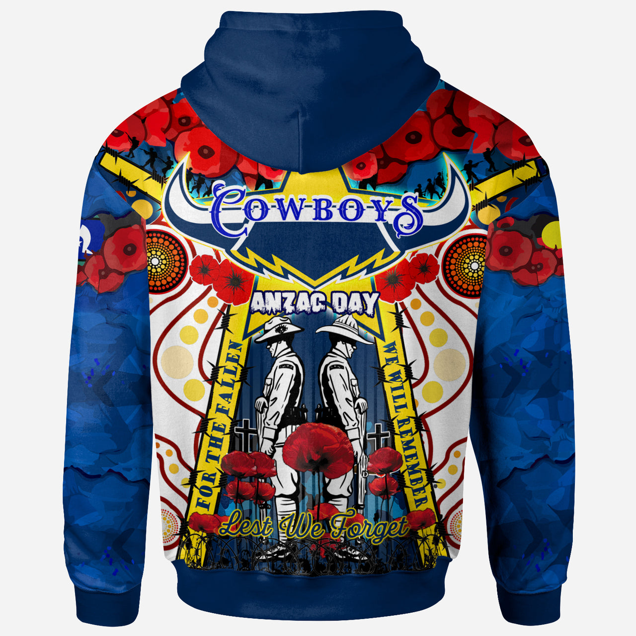 cowboys-anzac-day-watercolour-rugby-hoodie-custom-remembrance-cowboys-with-poppy-flower