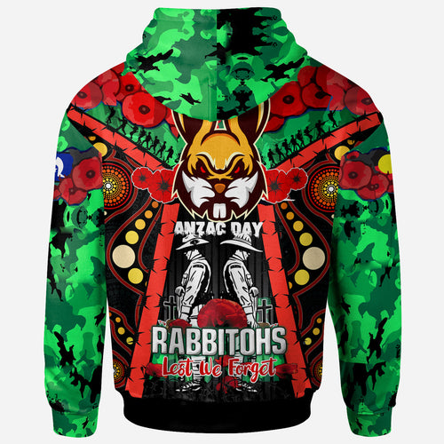rabbitohs-rugby-aboriginal-anzac-day-custom-watercolour-hoodie-remembrance-indigenous-rabbitohs-with-poppy-flower
