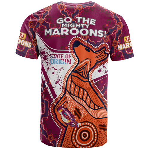 queensland-rugby-league-team-t-shirt-custom-queensland-maroons-kangaroo-state-of-origin-dot-art-painting-splash-t-shirt