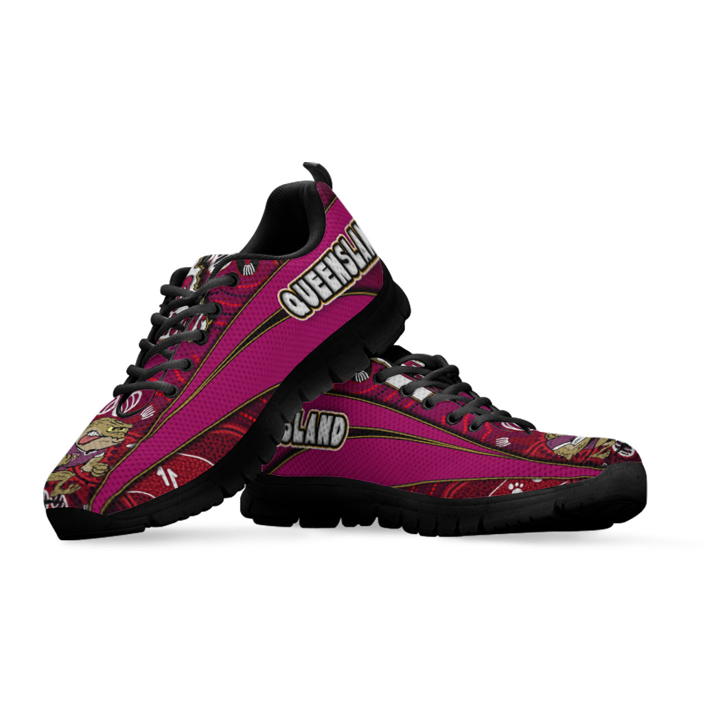queensland-rugby-league-sneakers-queensland-maroons-mascot-aboriginal-art-state-of-origin-high-sneakers