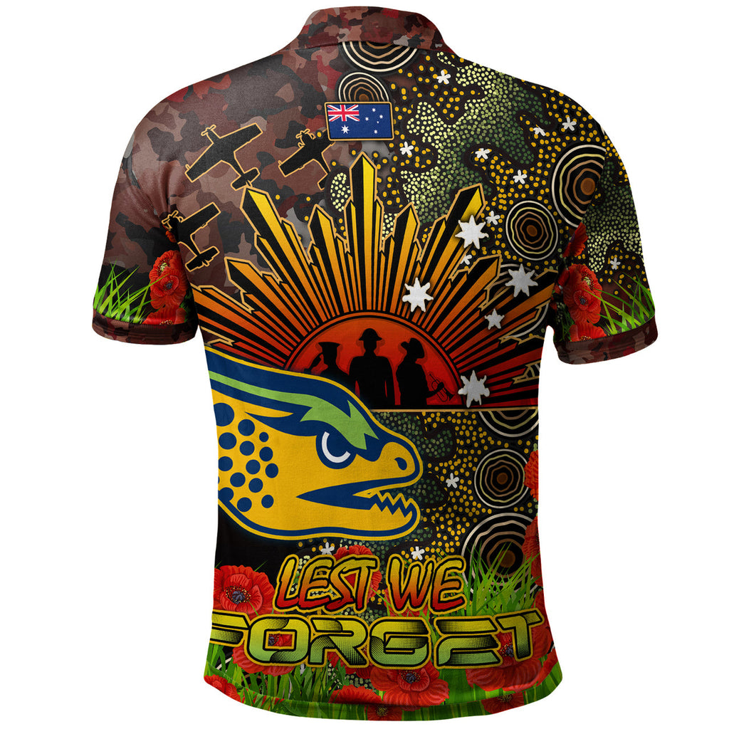 eels-rugby-polo-shirt-anzac-eels-with-remembrance-poppy-and-indigenous-patterns-polo-shirt