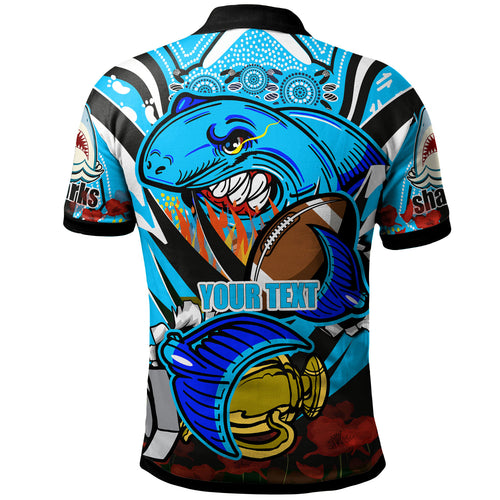 sharks-premierships-rugby-polo-shirt-custom-go-sharkies-champion-claw-scratch-aboriginal-culture-polo-shirt
