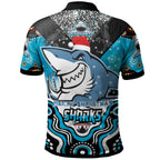 sharks-rugby-christmas-polo-shirt-custom-christmas-super-sharks-indigenous-polo-shirt
