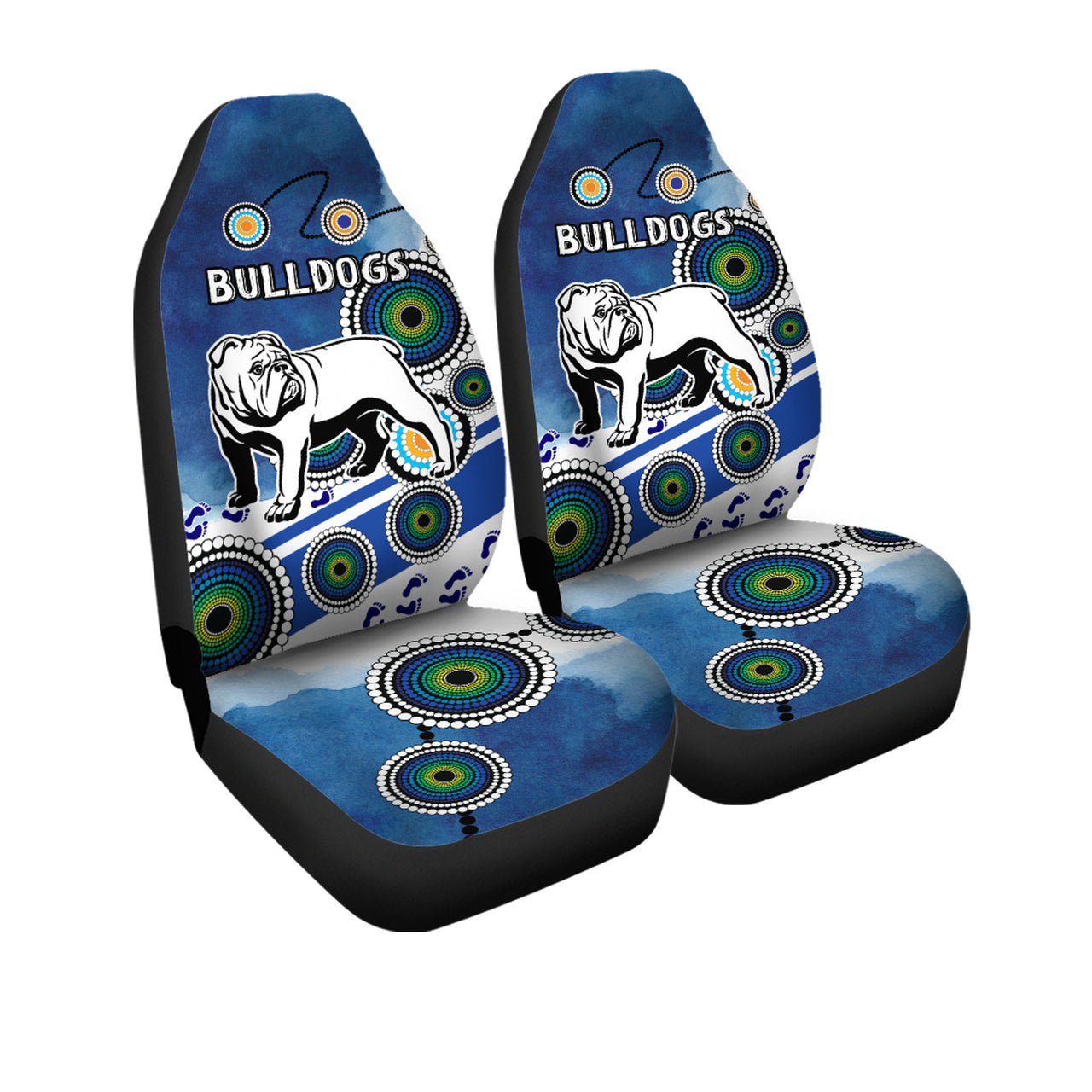 bulldogs-rugby-car-seat-cover-custom-indigenous-bulldogs-car-seat-cover