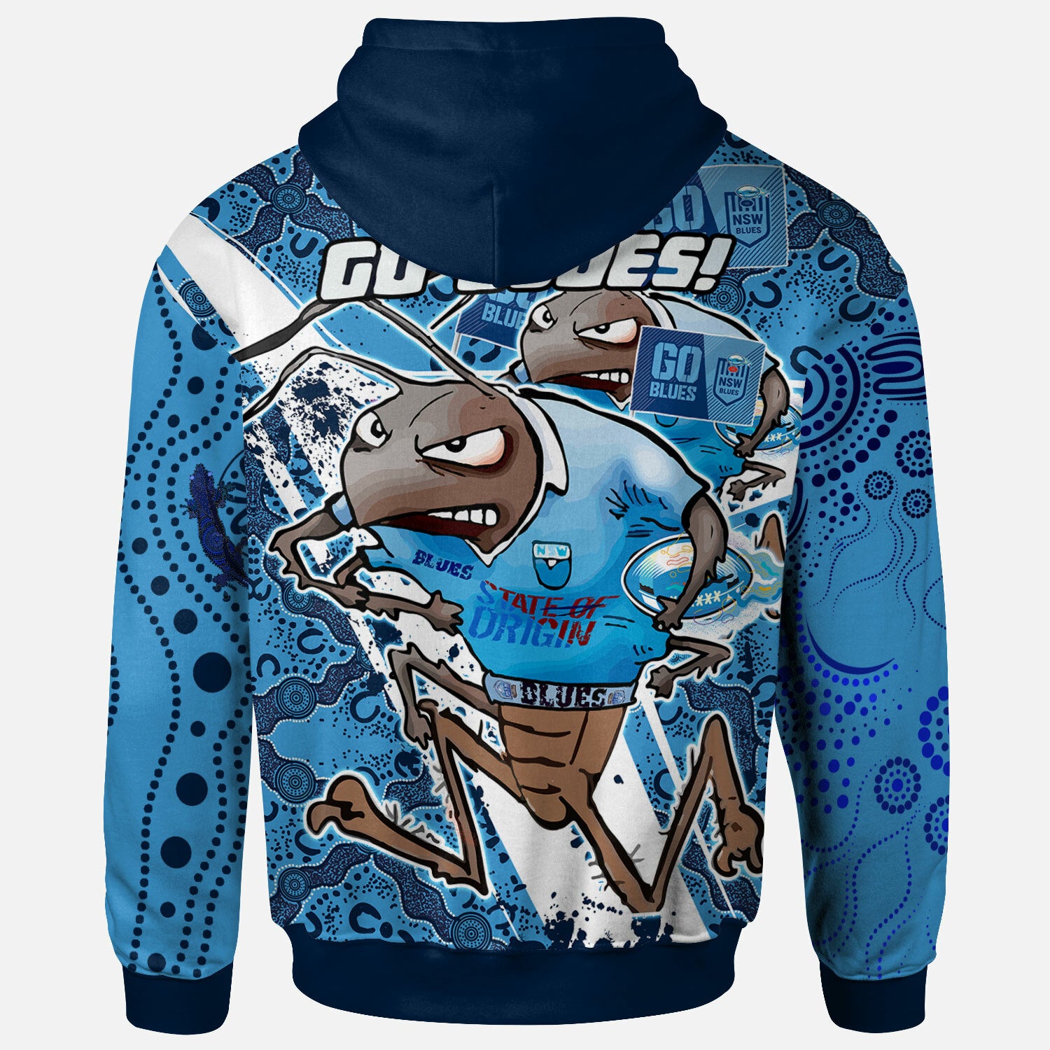 new-south-wales-rugby-league-team-hoodie-custom-nsw-blues-super-cockroaches-with-aboriginal-culture-state-of-origin-hoodie
