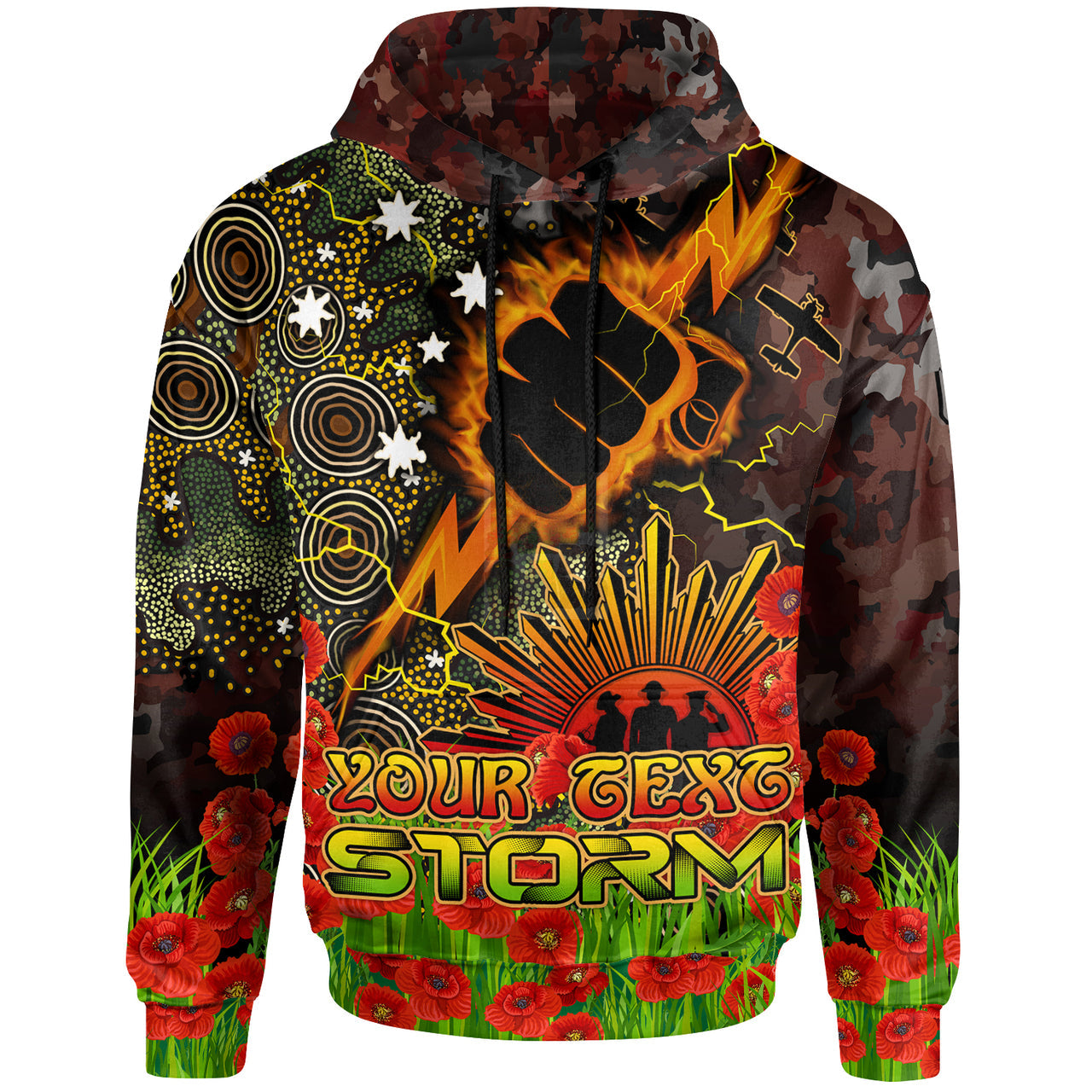 storm-rugby-hoodie-custom-anzac-storm-with-remembrance-poppy-and-indigenous-patterns-hoodie