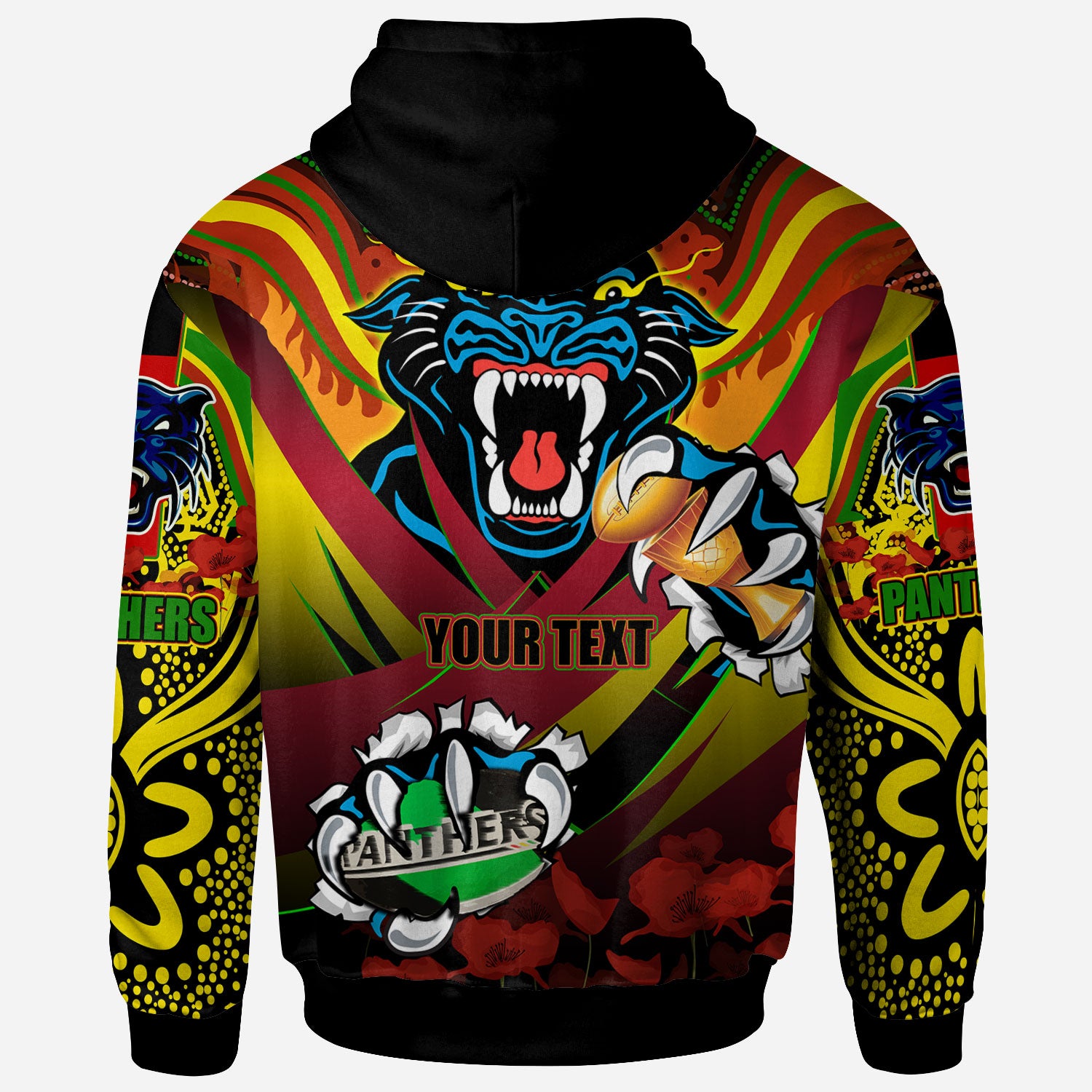 panthers-premierships-rugby-hoodie-custom-go-panthers-champion-claw-scratch-aboriginal-culture-hoodie
