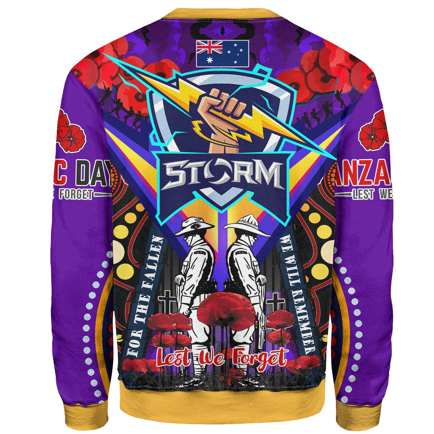 storm-rugby-anzac-watercolour-sweatshirt-custom-remembrance-melbourne-storm-with-poppy-flower-indigenous-sweatshirt