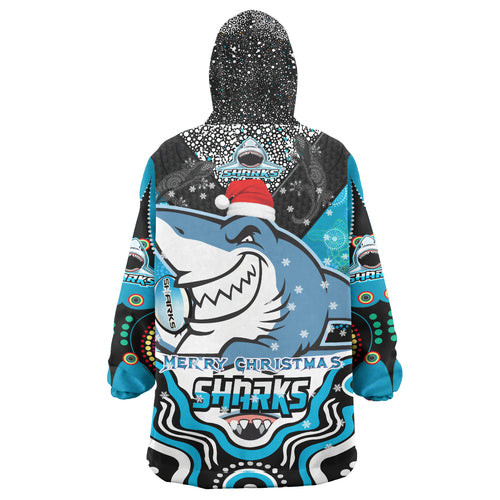 sharks-rugby-christmas-snug-hoodie-custom-christmas-super-sharks-indigenous-wearable-blanket-hoodie