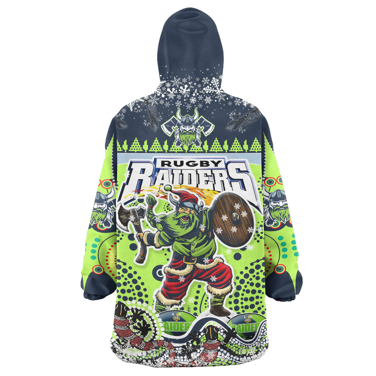 raiders-rugby-christmas-snug-hoodie-custom-merry-viking-raiders-christmas-indigenous-wearable-blanket-hoodie