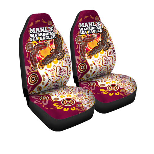 sea-eagles-aboriginal-rugby-car-seat-cover-double-sea-eagles-with-tribal-sun-and-footprints