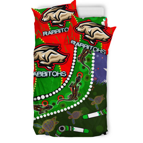 rabbitohs-aboriginal-rugby-custom-bedding-set-the-indigenous-bunniess-army
