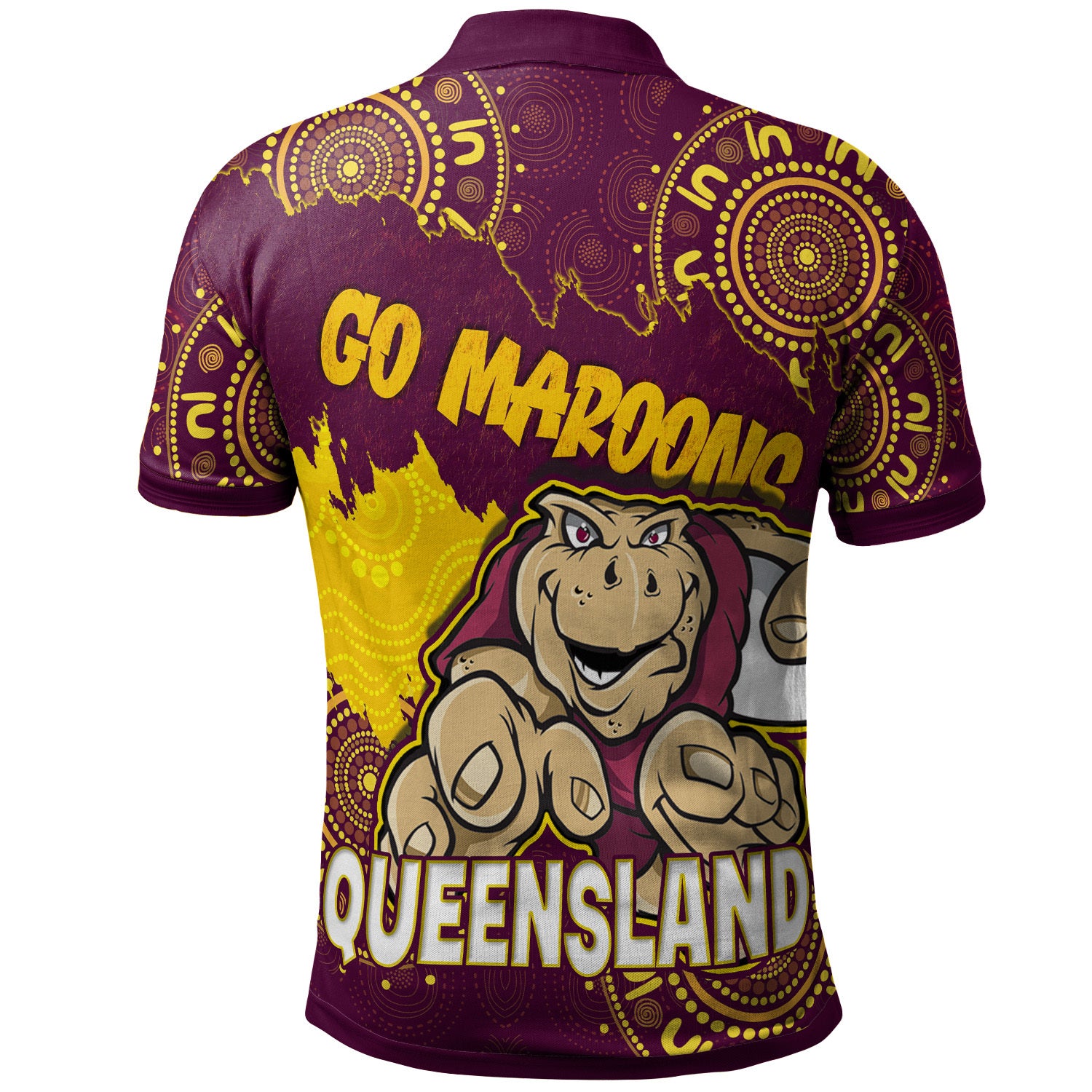 queensland-rugby-league-team-polo-shirt-custom-qld-cane-toad-state-of-origin-aboriginal-wrap-polo-shirt