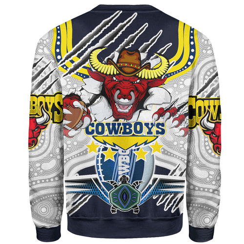 cowboys-rugby-sweatshirt-custom-indigenous-queensland-super-cows-with-sea-turtle-scratch-style-sweatshirt