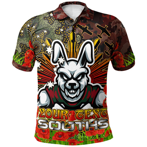 rabbitohs-rugby-polo-shirt-anzac-souths-with-remembrance-poppy-and-indigenous-patterns-polo-shirt