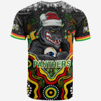 panthers-rugby-christmas-t-shirt-custom-christmas-indigenous-penrith-panthers-personalised-name-and-number-t-shirt