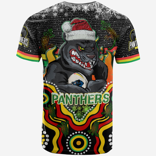 panthers-rugby-christmas-t-shirt-custom-christmas-indigenous-penrith-panthers-personalised-name-and-number-t-shirt
