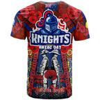 knights-rugby-anzac-custom-watercolour-t-shirt-remembrance-indigenous-newcastle-knights-with-poppy-flower-home-and-away