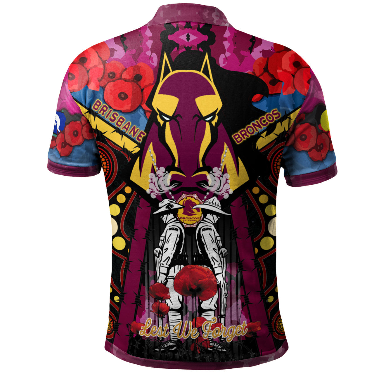 broncos-rugby-aboriginal-anzac-day-custom-polo-shirt-remembrance-indigenous-broncos-with-poppy-flower