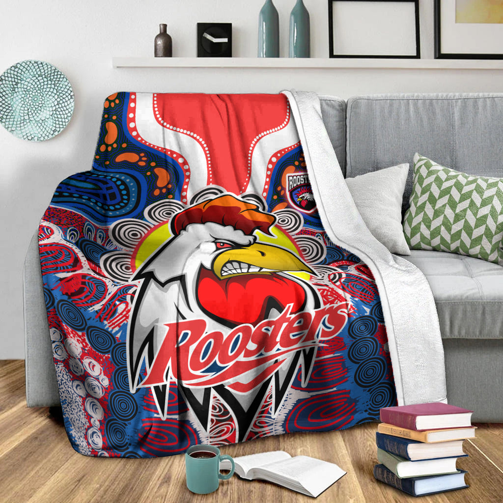 roosters-indigenous-rugby-custom-blanket-protection-under-the-sun