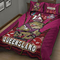 queensland-rugby-league-team-quilt-bed-set-queensland-maroons-mascot-with-aboriginal-art-state-of-origin-quilt-bed-set