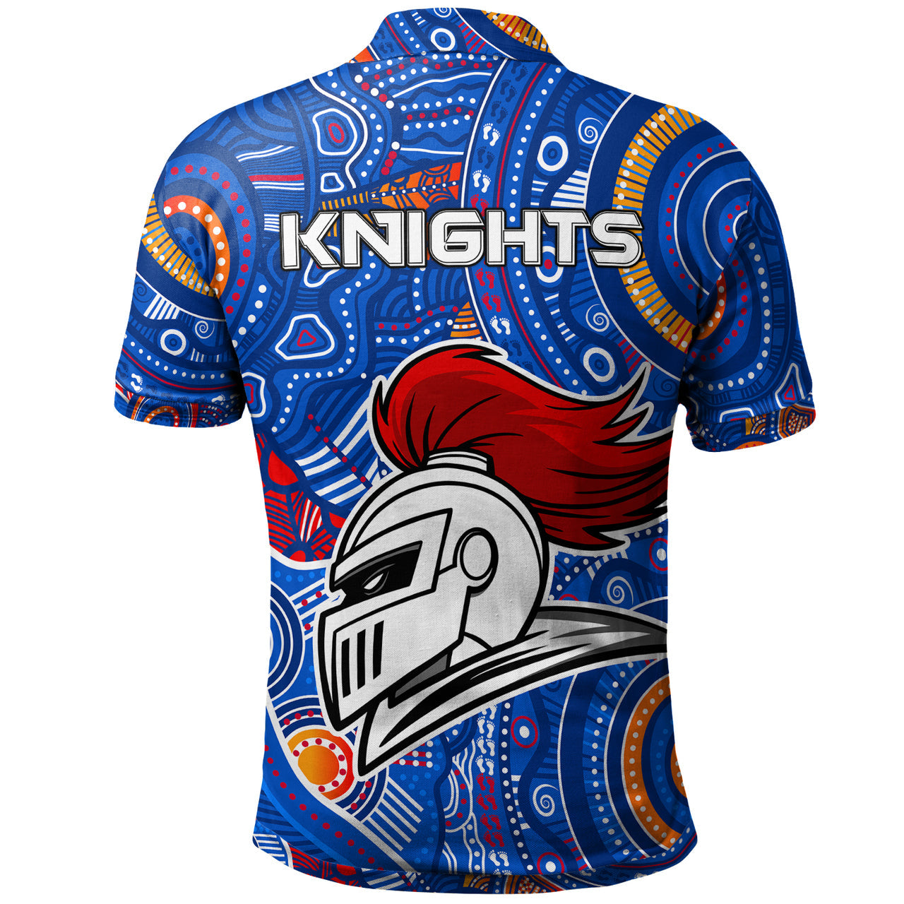 kinghts-rugby-polo-shirt-custom-indigenous-knights-footprint-blue