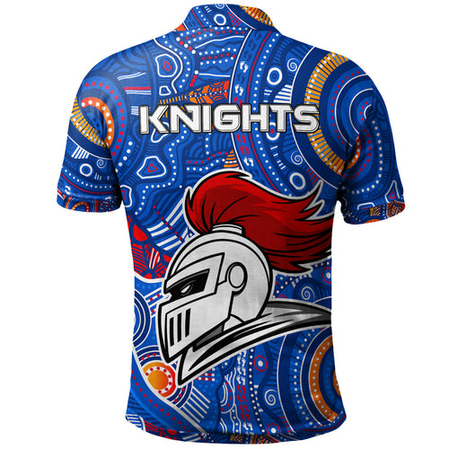 kinghts-rugby-polo-shirt-custom-indigenous-knights-footprint-blue