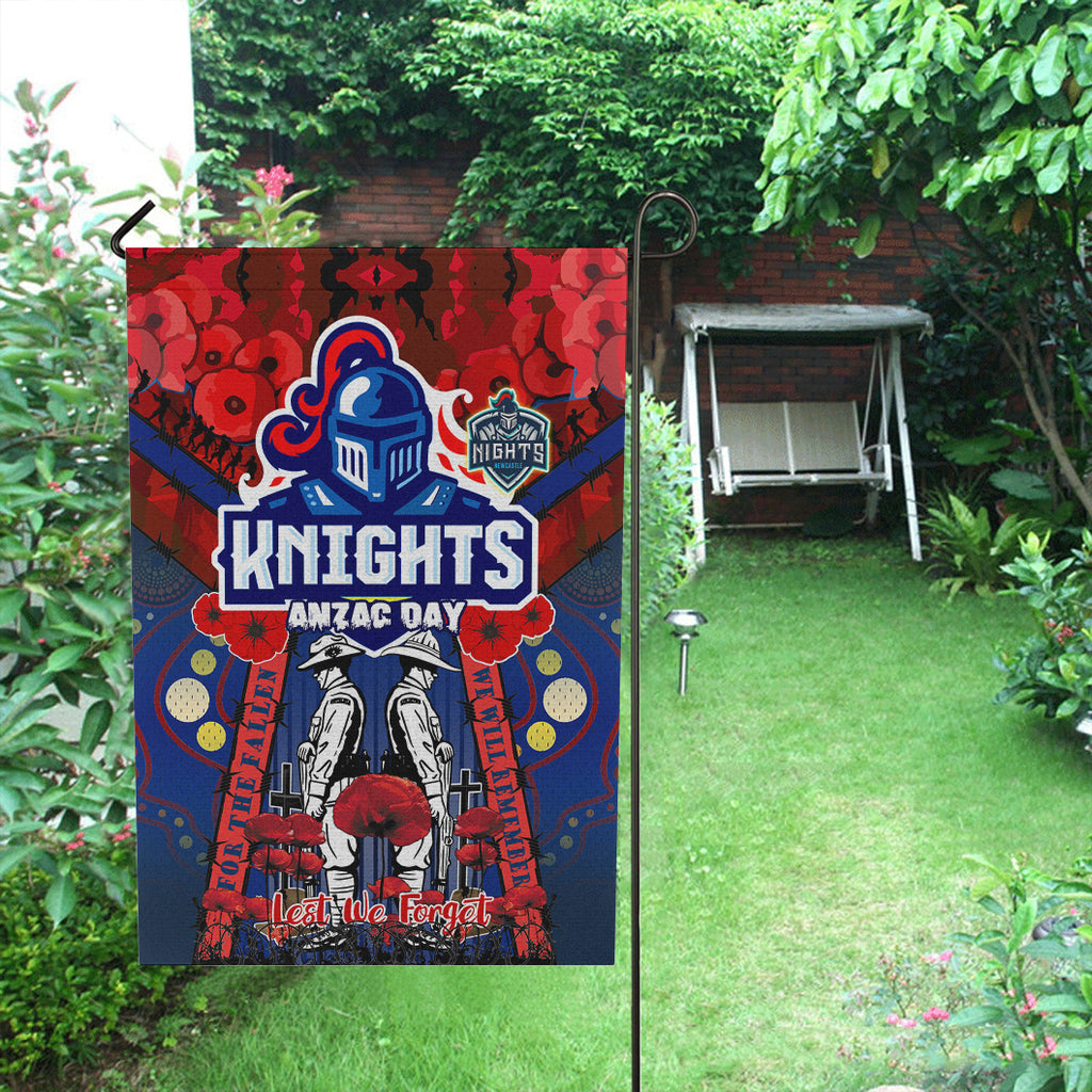 knights-rugby-anzac-watercolour-flag-custom-remembrance-indigenous-newcastle-knights-with-poppy-flower-flag