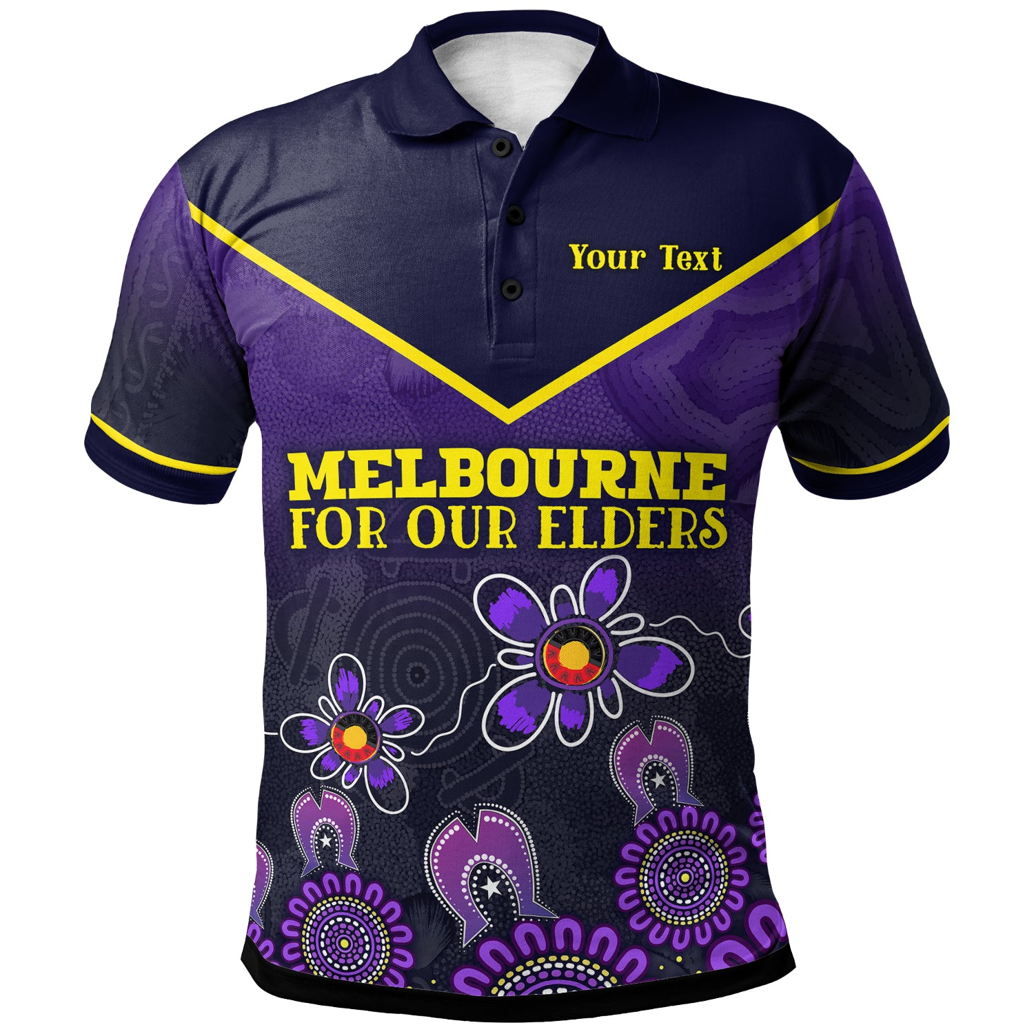 australia-melbourne-naidoc-week-2023-polo-shirt-custom-for-our-elders-purple-polo-shirt
