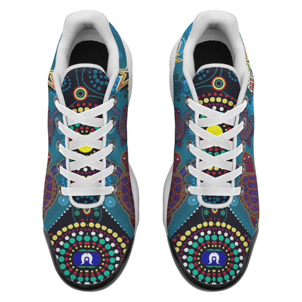 indigenous-all-stars-rugby-cushion-shoes-dreamtime-turtle-with-aboriginal-dot-painting-art-cushion-running-shoes-ver1