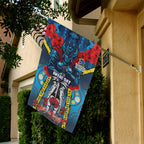 titans-aboriginal-rugby-anzac-day-flag-custom-remembrance-indigenous-titans-with-poppy-flower-flag