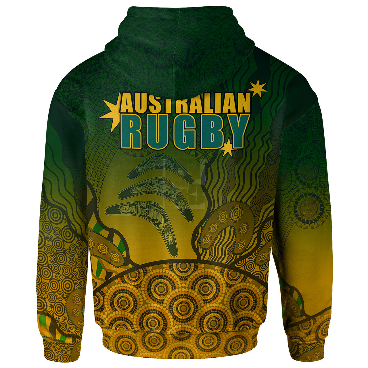 Wallabies Rugby Hoodie - Aboriginal Australian Hoodie RLT13