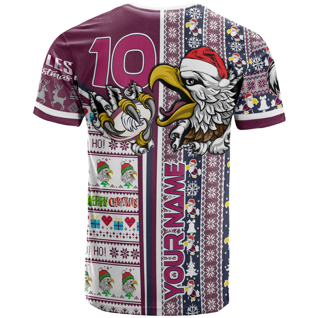 sea-eagles-rugby-christmas-t-shirt-custom-scratch-eagles-snowflakes-ho-ho-ho-personalized-name-and-number-t-shirt