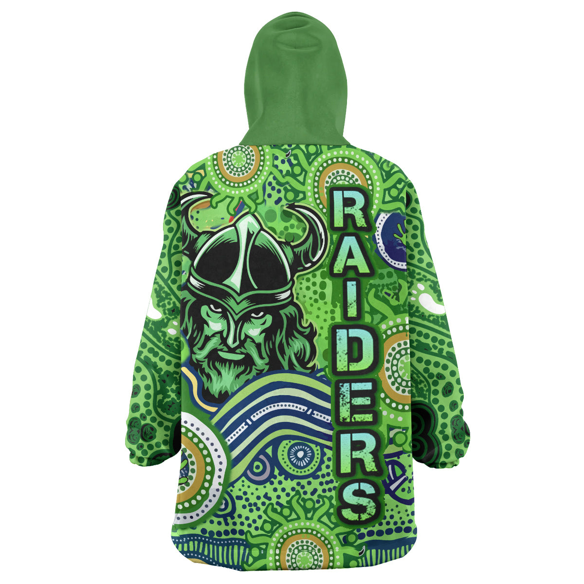 raiders-rugby-naidoc-week-watercolour-snug-hoodie-custom-canberra-raiders-getting-up-standing-up-showing-up-oodie-blanket