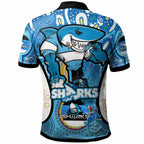 sharks-rugby-polo-shirt-custom-sharkies-mascot-with-aboriginal-art-personalised-player-and-number-polo-shirt