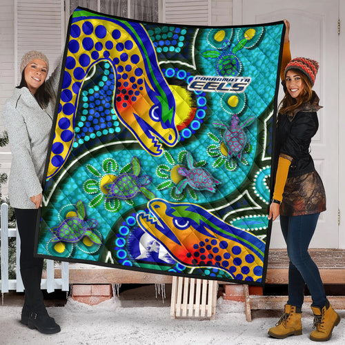 eels-rugby-custom-quilt-indigenous-eels-with-aboriginal-and-torres-strait-islander-flag
