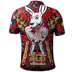 maroons-rugby-aboriginal-anzac-custom-watercolour-polo-shirt-remembrance-maroons-canetoads-queenslanders-with-poppy-flower