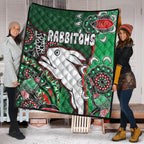 south-sydney-rabbitohs-rugby-custom-quilt-indigenous-dreaming-rabbitohs