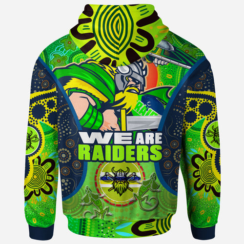 raiders-rugby-hoodie-custom-we-are-raiders-mascot-with-aboriginal-art-hoodie