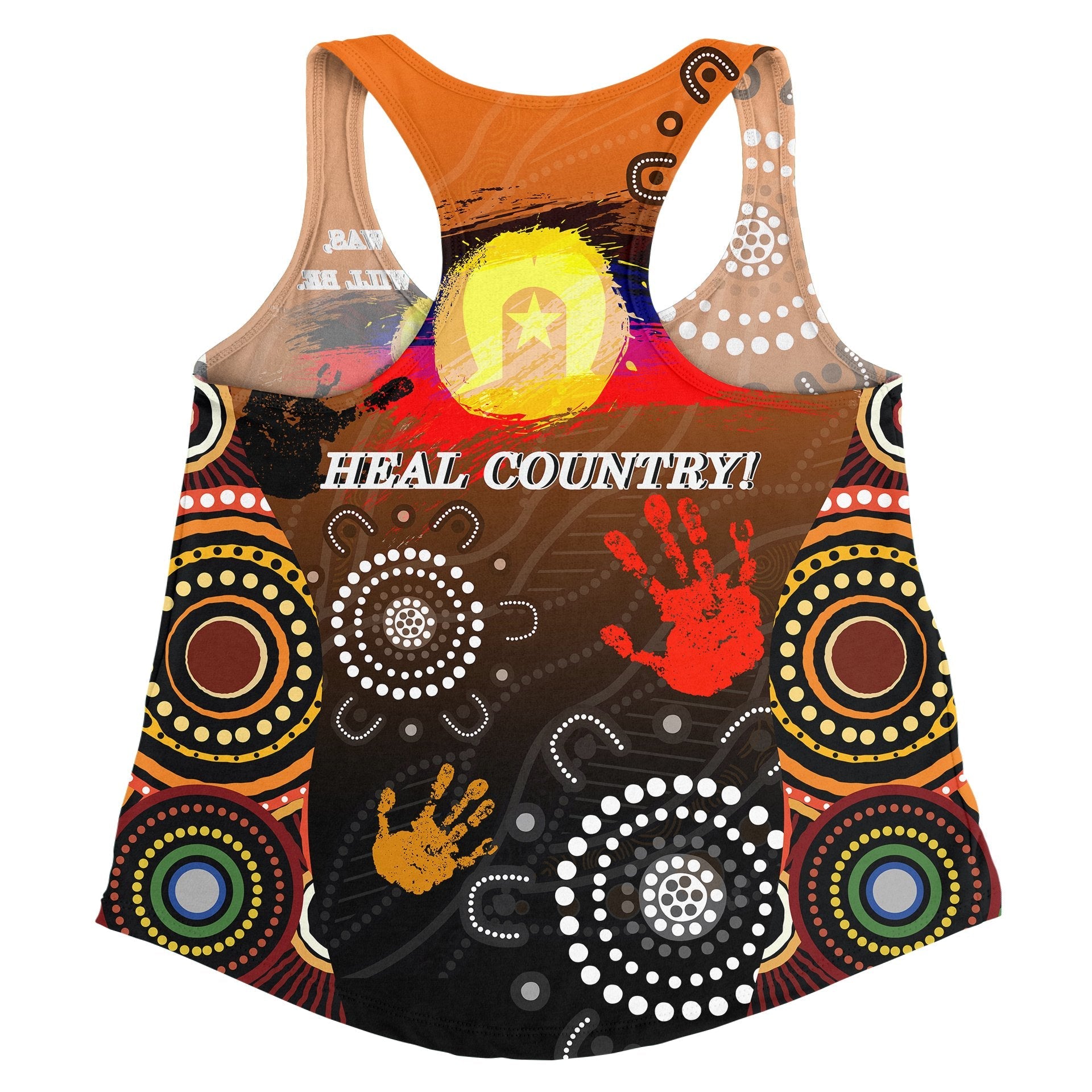 Naidoc Women's Racerback Tank - Heal Country 2021 - Vibe Hoodie
