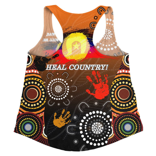 Naidoc Women's Racerback Tank - Heal Country 2021 - Vibe Hoodie